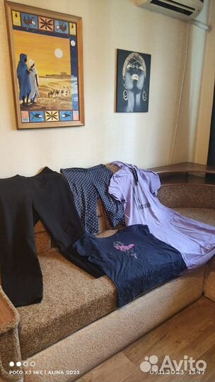 Одежда пакетом б/у р.56 для дома и дачи