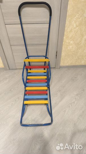 Санки детские с ручкой