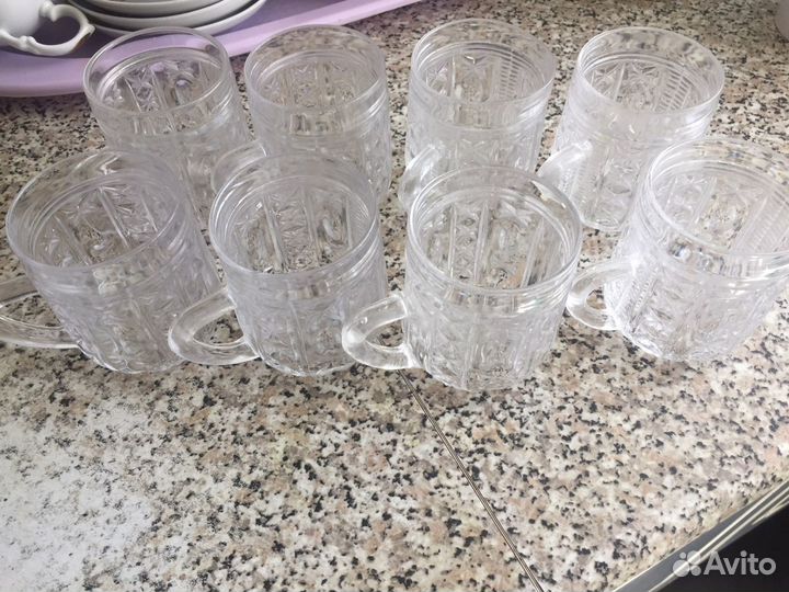 7 шт хрустальных кружек