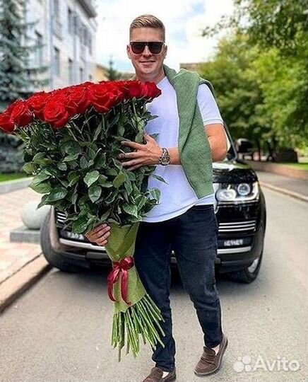 Длинные высокие розы 110 150 160 180 200 см