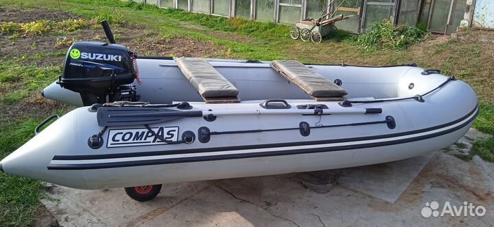 Лодка пвх нднд Компас 350, мотор Сузуки 9.9
