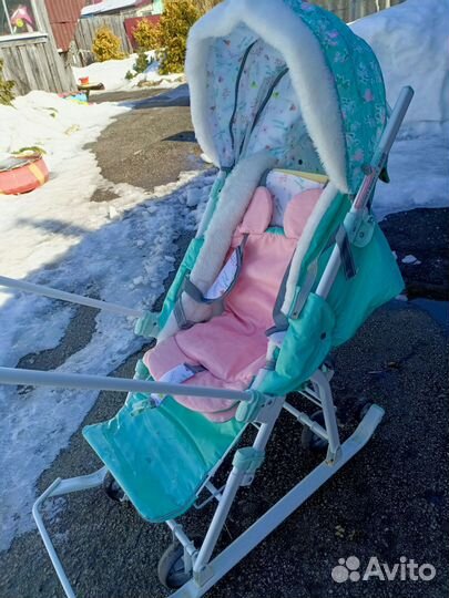 Детские санки коляска бу