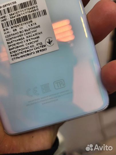 Крышка samsung s10 ориг белая