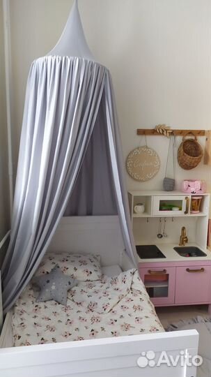 Серый балдахин новый (шатёр для ребёнка)