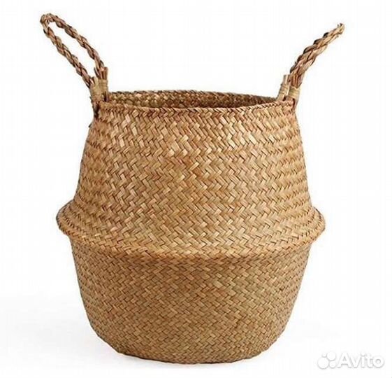 Корзина плетеная для хранения белья игрушек цветов