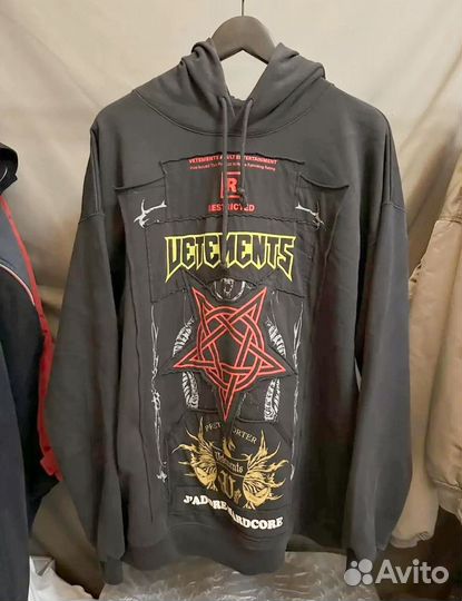 Vetements hardcore patch hoodie