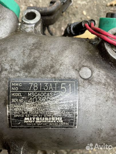 Компрессор кондиционера mitsubishi lancer 10