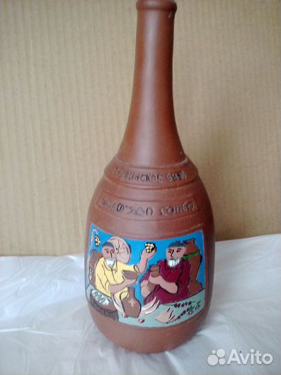 Глиняная бутылка 