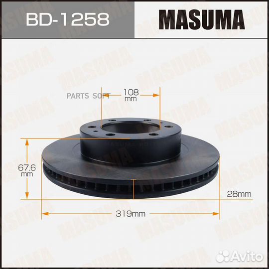 Masuma BD-1258 Диск тормозной