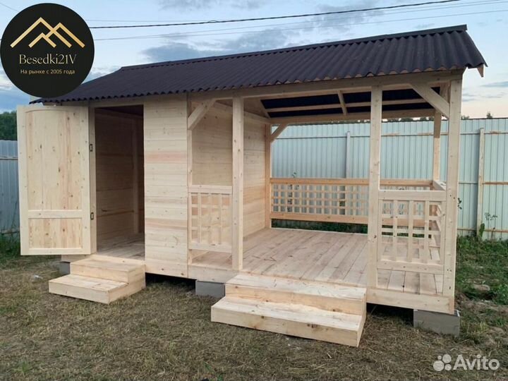 Беседка с хозблоком