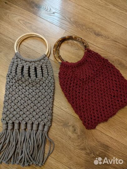 Сумки макраме ручной работы, бамбук