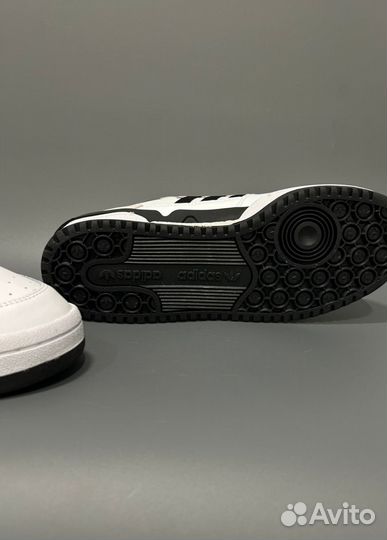 Кроссовки Adidas Forum Low White Black Люкс