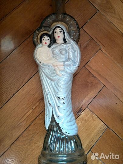 Антикварная бутыль толстое стекло