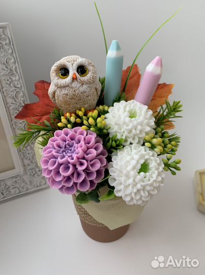 Букет цветы из мыла на 1 сентября