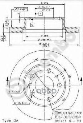 09.9615.14 Диск тормозной citroen jumper/fiat D