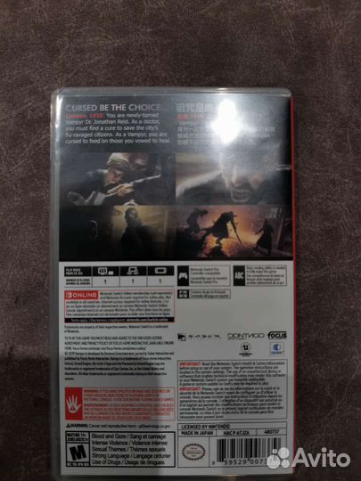 Vampyr nintendo switch