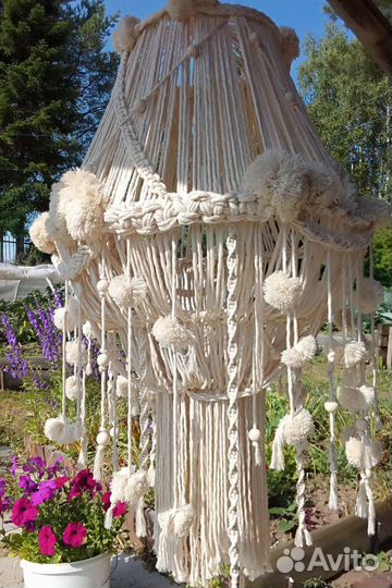 Люстра абажур макраме