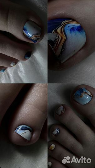 Педикюр с покрытием гель лак