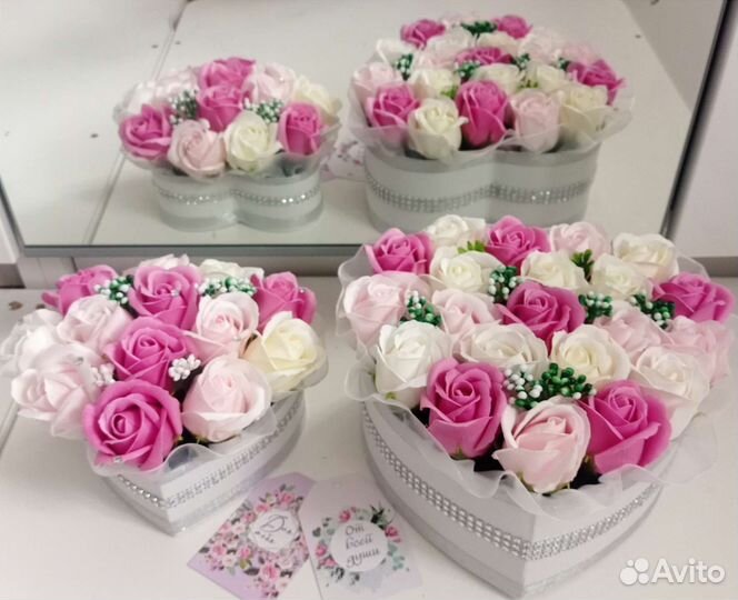 Букет из мыльных роз, подарок на 8 марта