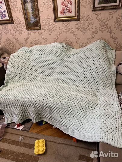 Плед из ализе пуффи