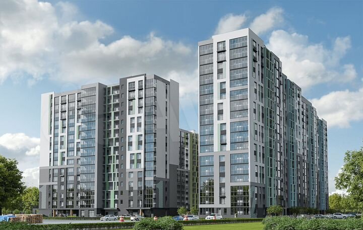 2-к. квартира, 61,5 м², 2/17 эт.