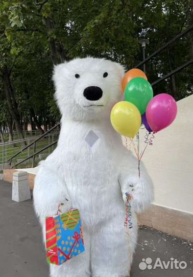 Белый мишка, поздравление