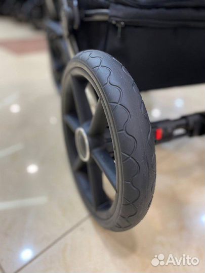 Коляска 2в1 Bexa ideal id 08 (черный+бежевая кожа)