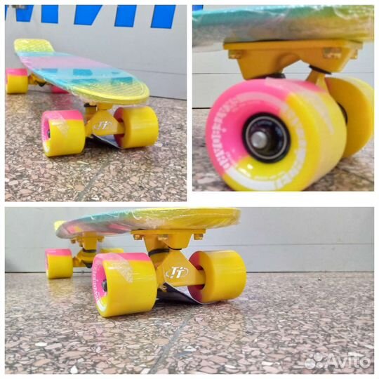 Скейт-Пениборд Muiticolor 22 pink/yellow