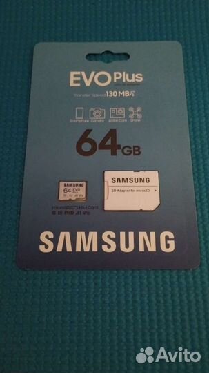 Карта памяти micro sd 64 samsung