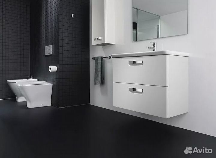 Тумба с раковиной Roca Gap 70 белая матовая