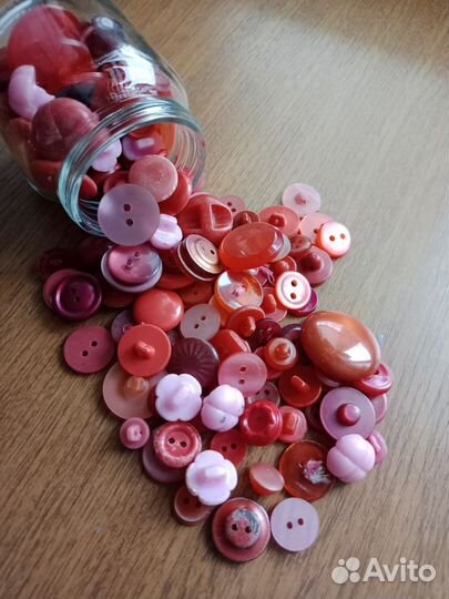 Пуговицы СССР пакетом. Синие, зелёные и красные