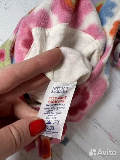 Next шапочка весенняя для девочки 3 6 мес