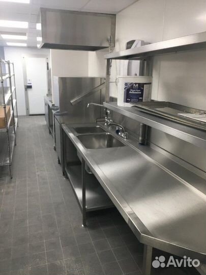 Кухня из нержавейки столешница стол тумба стеллажи