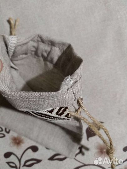 Экомешочки льняные с джутовыми завязками