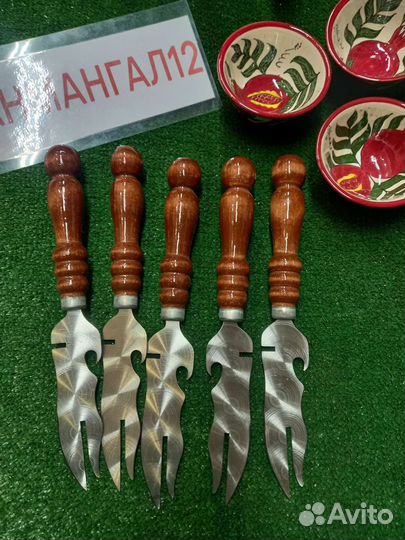 Нож-вилка для снятия шашлыка