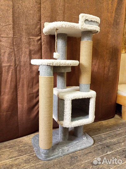 Когтеточка домик для кошки 130см