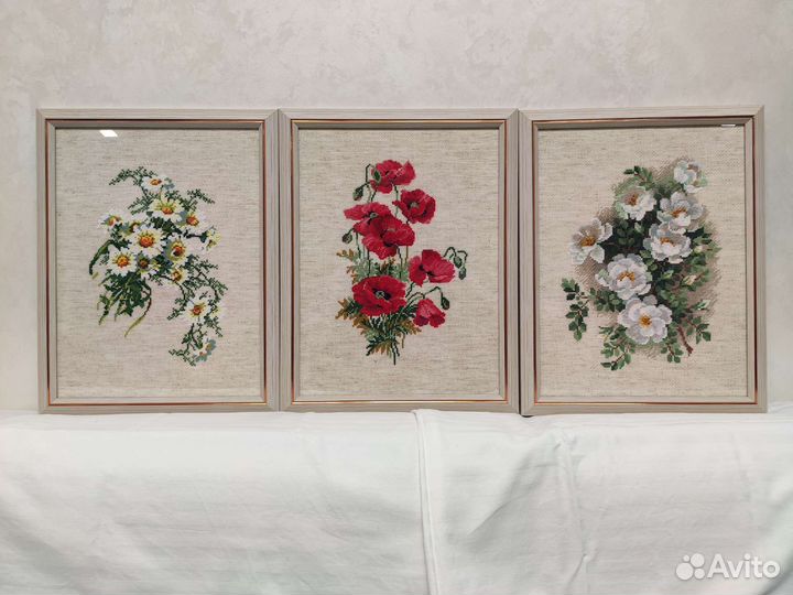 Картина вышитая крестом ручная работа