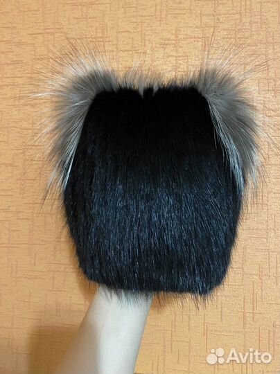Шапка из кролика/чернобурки