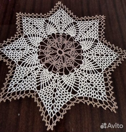 Новая нарядная салфетка-скатерть крючком