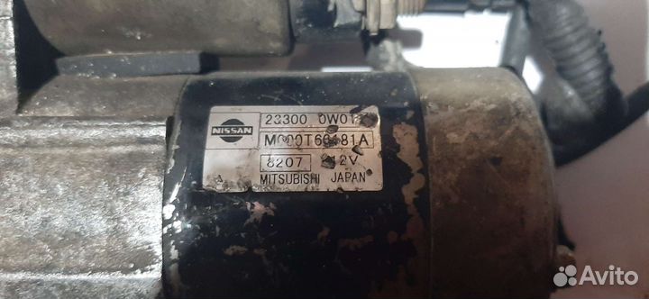 Стартер nissan pathfinder vg33e m000t60181a