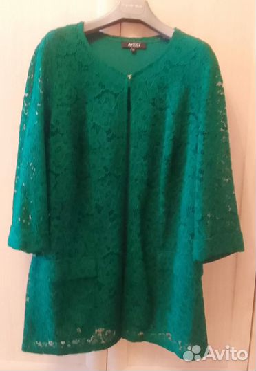 Комплект гипюровый цвета малахит - averi