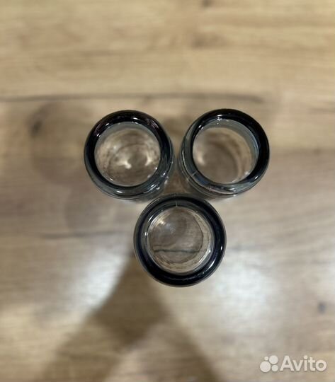 Стакан синее стекло, Чехословакия,роспись золотом