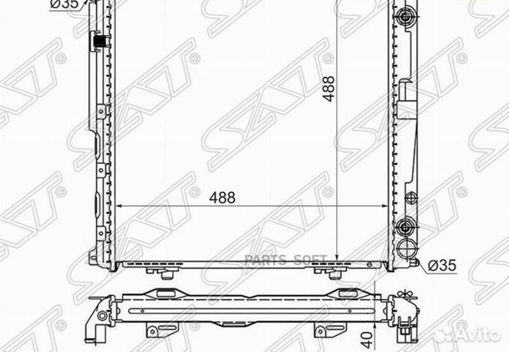 Радиатор охлаждения Мерседес Е класс W124 2.0/2.2