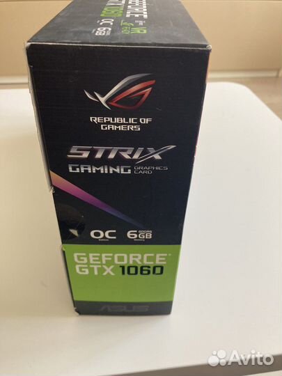 Видеокарта gtx 1060 6gb asus strix