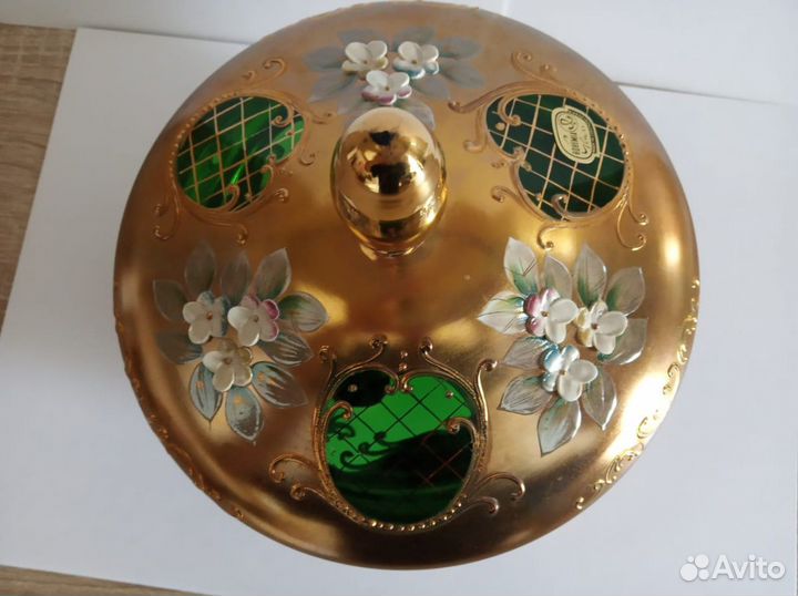 Набор богемия, Мадонна, богемское стекло лепка сма