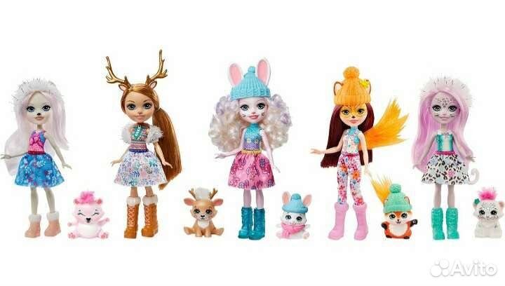 Enchantimals новые наборы из 5,4,3 кукол
