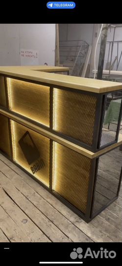 Стойка ресепшн лофт изготовление