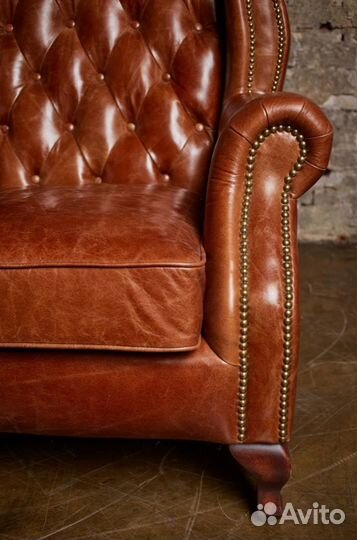 Кресло grandee quilted leather with buttons
