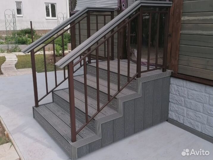 Лестница для крыльца из дпк