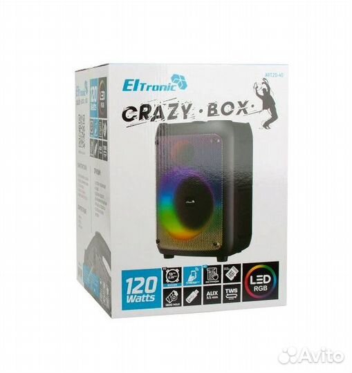 Блютуз колонка eltronic 20-40 crazy BOX 120